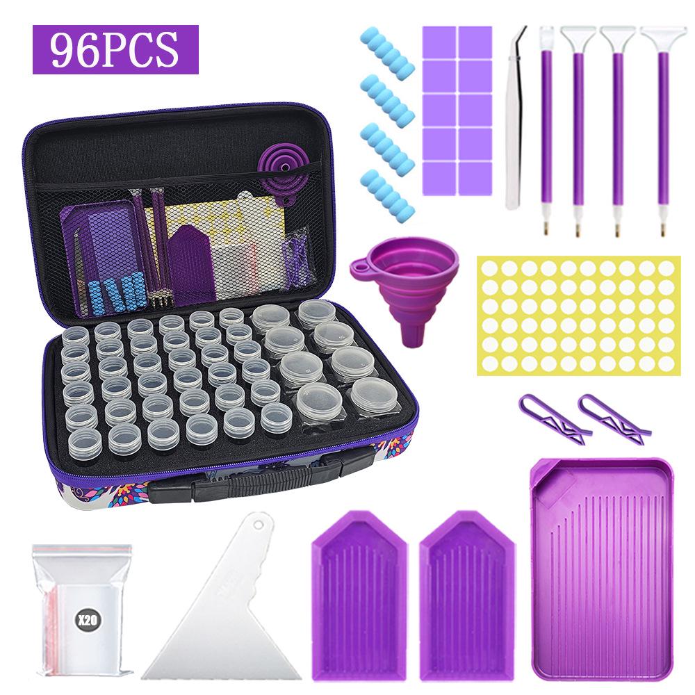 DIY Diamond Painting Kit: Funnel, Drill Pen, 60 Compartment Bottles, 30 Storage, Butterfly Bag