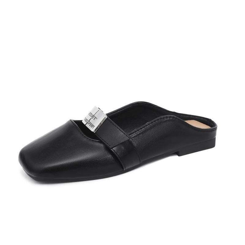 Fashion Elegant Women Marie Janes Shoes Square Toe Flats Loafers Casual Woman Shoes New 2025 Spring Buckle Sandals Shallow Zapatos Mujer