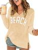 New V-Neck Letter Knitwear for Women - Spring/Summer Collection