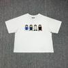 Mertra Trendy Cartoon Letter Print T-Shirt Loose Fit Casual Short Sleeve Teens