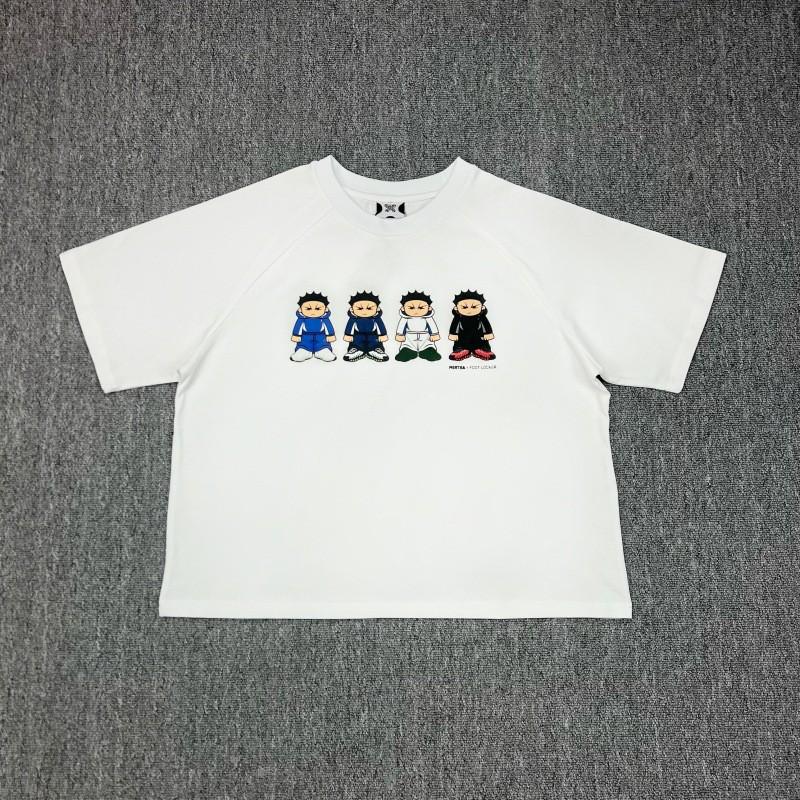 Mertra Trendy Cartoon Letter Print T-Shirt Loose Fit Casual Short Sleeve Teens