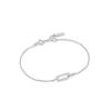 Glam Interlock Pendant Stone-Set 925 Silver Bracelet B037-01H.