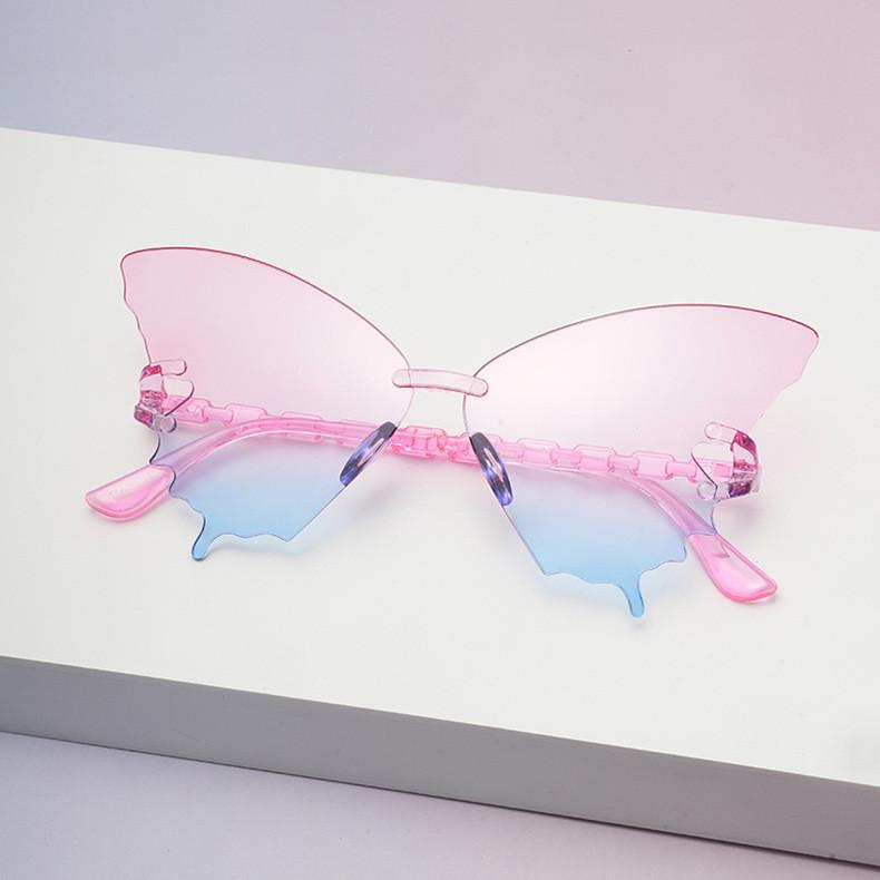 Butterfly Eyewear Unisex Frameless Sunglasses With Resin Lenses For Travel And Fashion