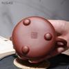 250ml Purple Clay Tea Pot Handmade Ball Hole Filter Stone Scoop Kettle Custom Raw Ore Zisha Tea Set Beauty Tea Infuser