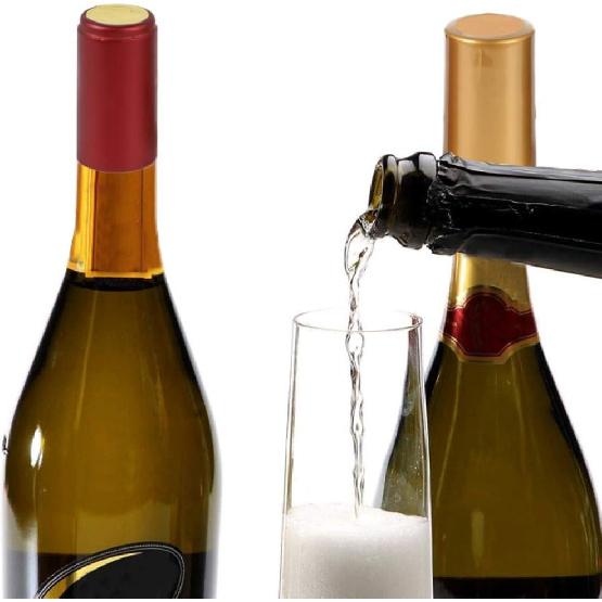 PVC Heat Shrink Capsules with Tear Tab ETSAMOR 100 Pieces Wine Bottle Caps Wine Bottle Shrink Wrap Sleeves for Professional Wine Cellars and Home Use