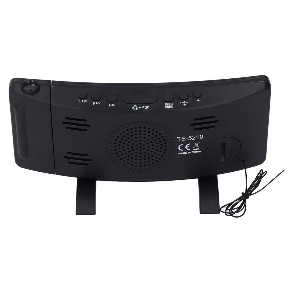 Projector Alarm Clock FM Radio Function Curved Screen HD LED Displays Temperature Humidity Digital Dual Alarm Clock