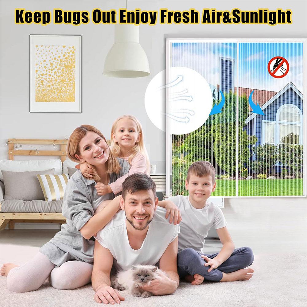 New No Punching Magnetic Screen Door Curtain Anti Mosquito Insect Fly Bug Automatic Closing Household Ventilation Door Curtain