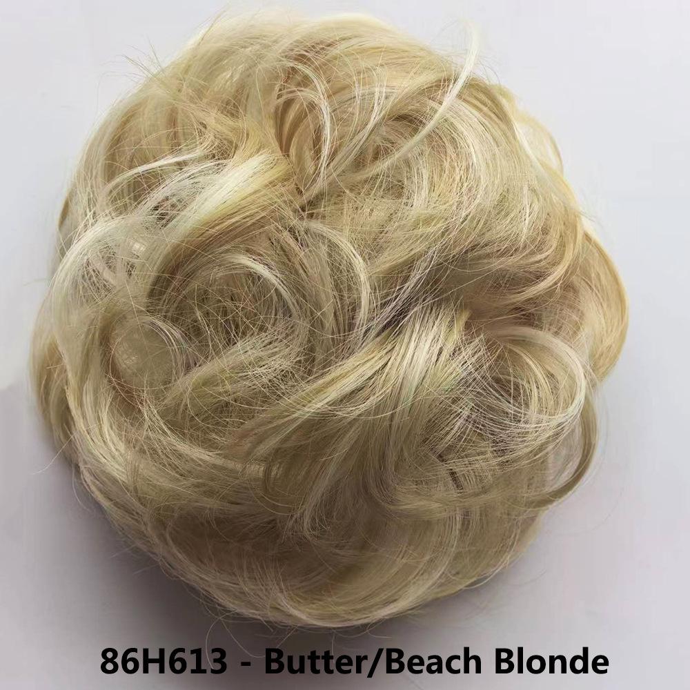 Elastici per Capelli Moda Europei e Americani - Elastici Morbidi e Spettinati per Donne, Accessori per Chignon e Parrucche, Stile Fiore a Bocciolo