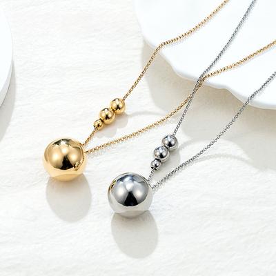 Simple Design Round Bead Necklace Women's Niche Fashion Necklace