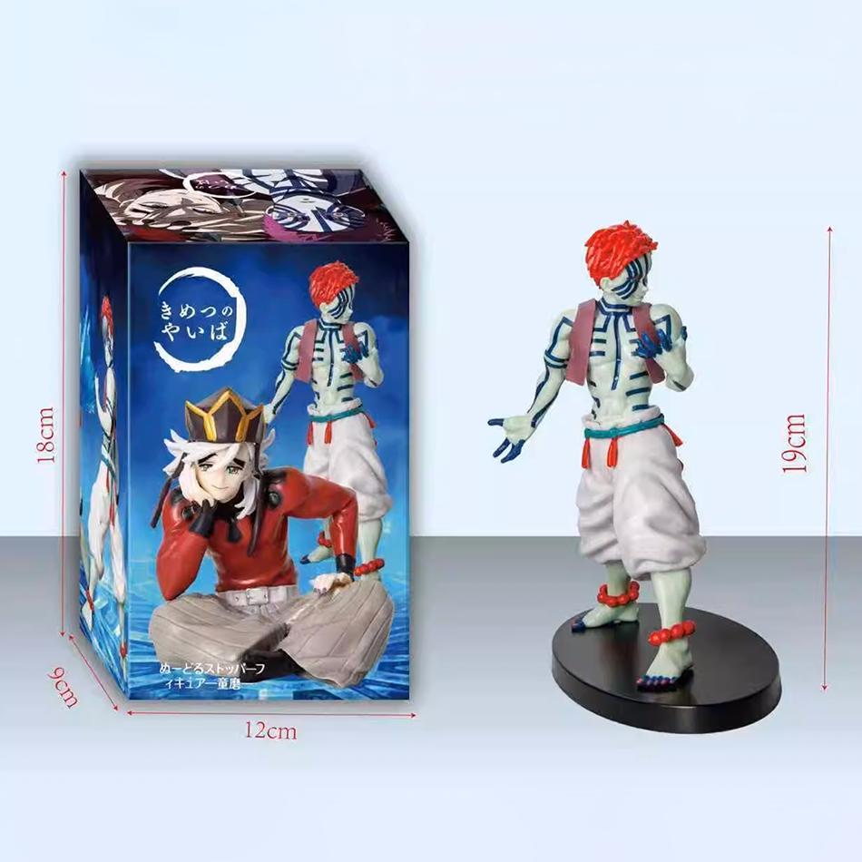 19cm Anime Figure Demon Slayer Figures Slayer Akaza Doll Figurine Warrior Action Figure Model Toys Anime Model Figure Car Doll