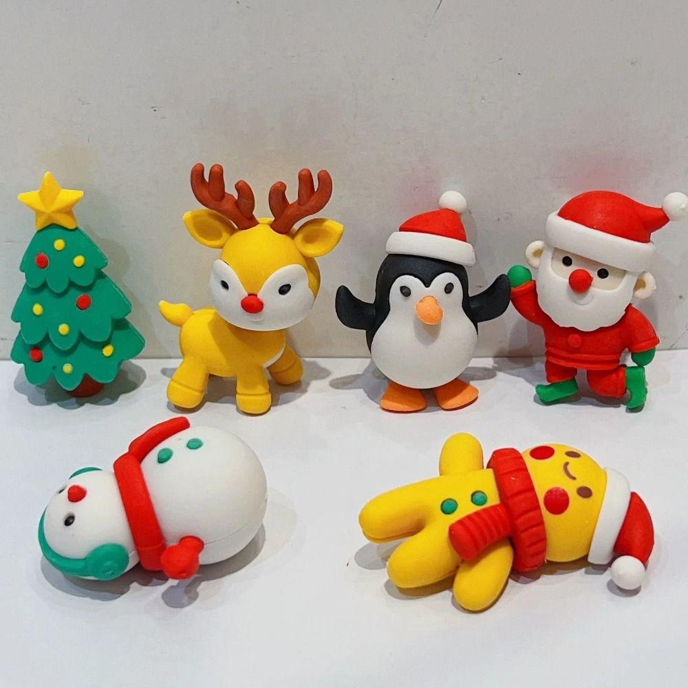 Cute Christmas Assembled Eraser Creative Christmas Gift Stationery Christmas Decoration Student
