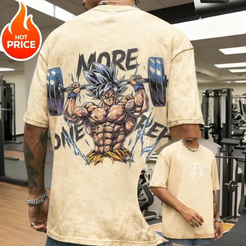 Super Saiyan Son Goku Gym Vintage Harajuku Anime Dragon Ball Men Summer T-Shirt Loose Women Streetwear Casual Short Sleeve Tee