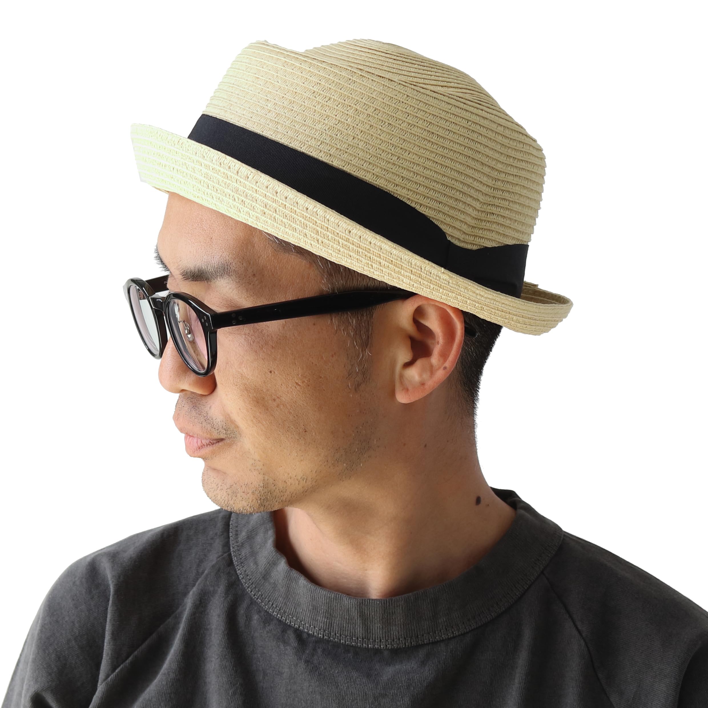 

Соломенная шляпа «пирожок» для мужчин и бумажная широкополая шляпа-канотье номер [regnuu] женская, плетеная, поля, защита, шляпа, весна/лето (JP, Размер, 58.5 см, Бежевый) бежевый