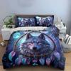 "Dreamcatcher Wolf Moon Decor Set" Bedding Set with 1 Duvet Cover 2 Pillowcases Single Double King Queen Gift