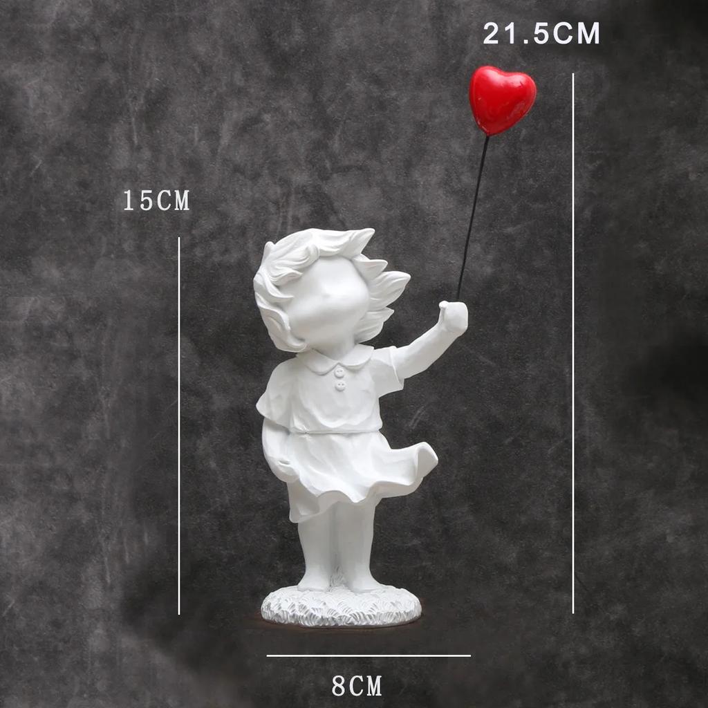2025 New Balloon Girl Tank Art Figure Statues Banksy Figurines Collection Interior Decoration Accessorie Pop Street Resin Crafts