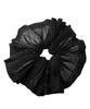 VINGTAINE Pleated Muted Ruffled Hair Casual Scrunchie, Large, Oversized, Color, Voluminous, Accessory, Simple, Style, HS-206-BK