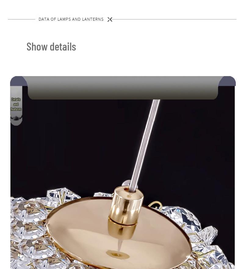 Luxury Crystal Pendant Light: Elegant Wrought Iron Hallway & Entrance Wall Lamp