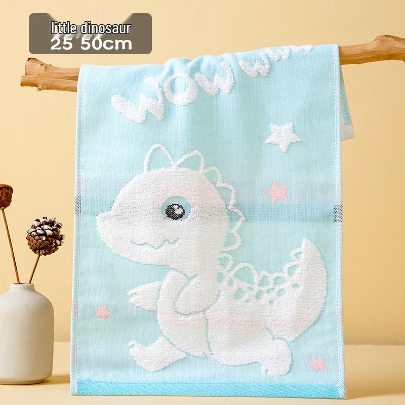 Soft Absorbent Cotton Cartoon Towel for Kids – Skin-Friendly Face Wash Towel, Perfect for Kindergarten and Babies