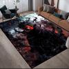 Obito Uchiha Maskiert Flanellmuster Quadratischer Teppich, Läufer, Teppich für Wohnzimmer Schlafzimmer Sofa Spielzimmer Dekor, Rutschfeste Fußmatte