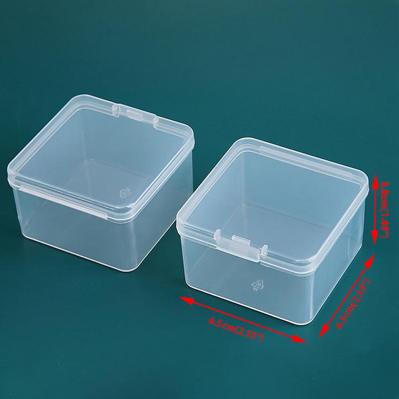 Transparent Storage Box Square Small Items Case Packing Boxes Jewelry Beads Container Sundries Organizer Fishing Tools