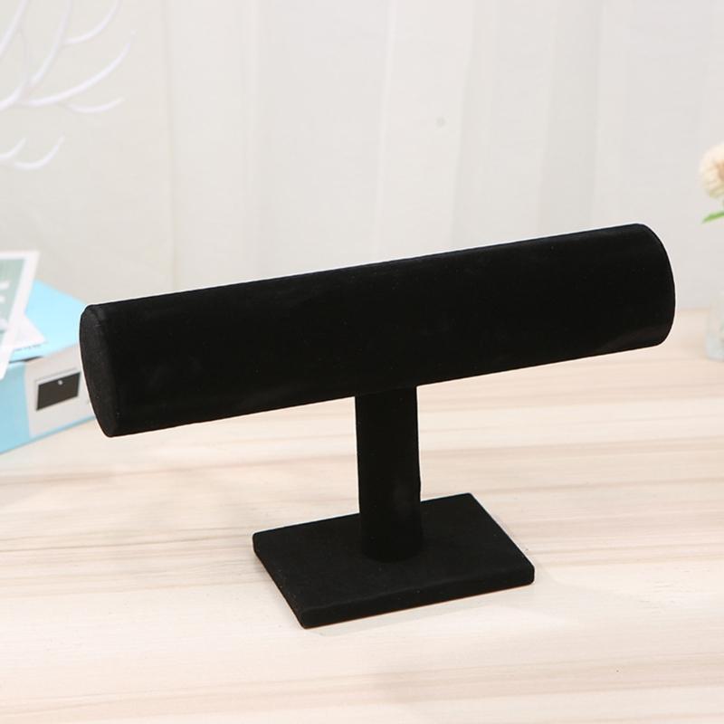 Velvet T-Type Bracelet Watch Jewelry Display Stand Headband Hairpin Headdress Organizer Storage Holder Jewelry Storage