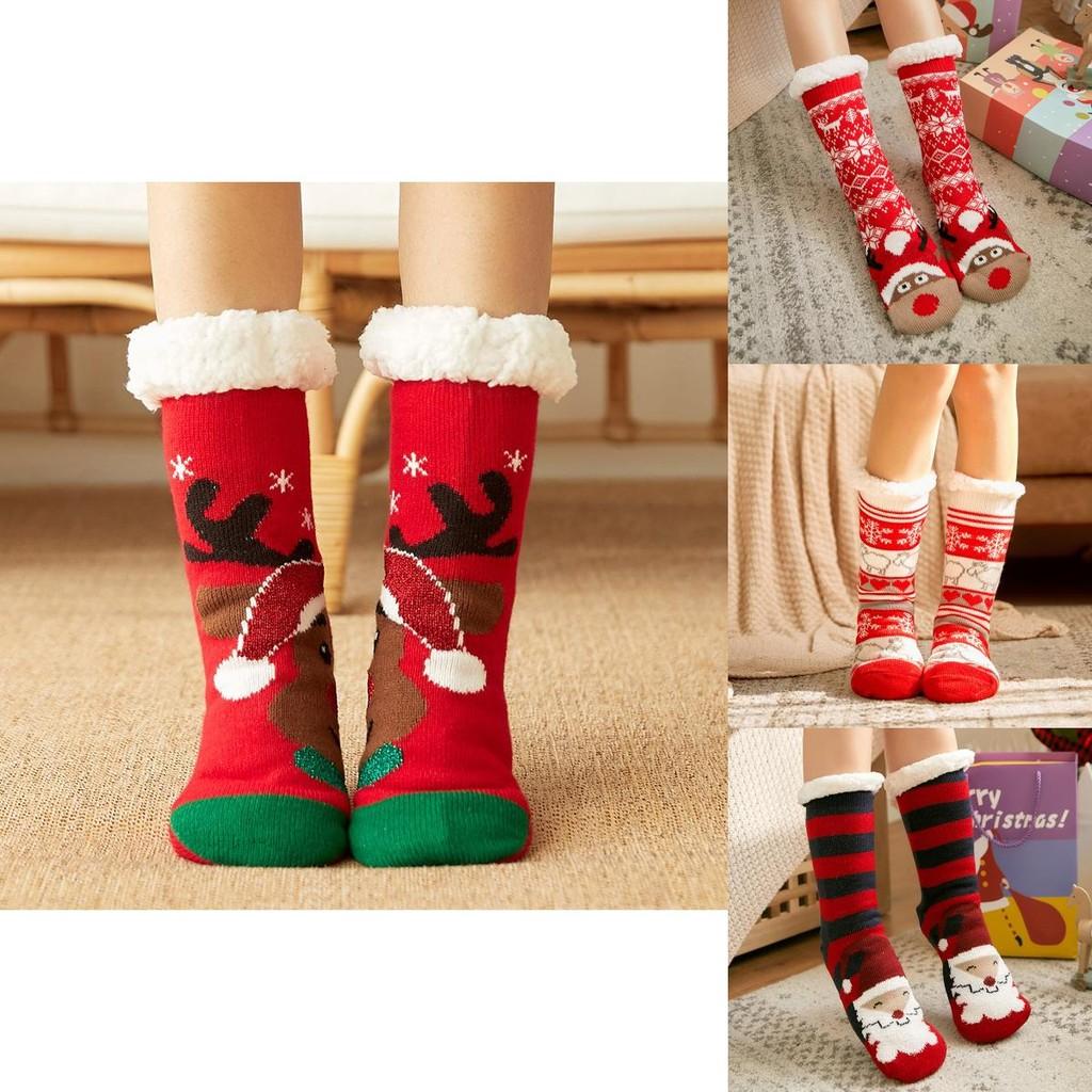 Kuschelige Weihnachts-Haussocken mit luxuriösem Faux-Fleece-Futter für Familienkomfort