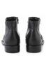 Men's Fashion Genuine Leather Flat Heeled Booties Double Zipper Classic Boots Shoes