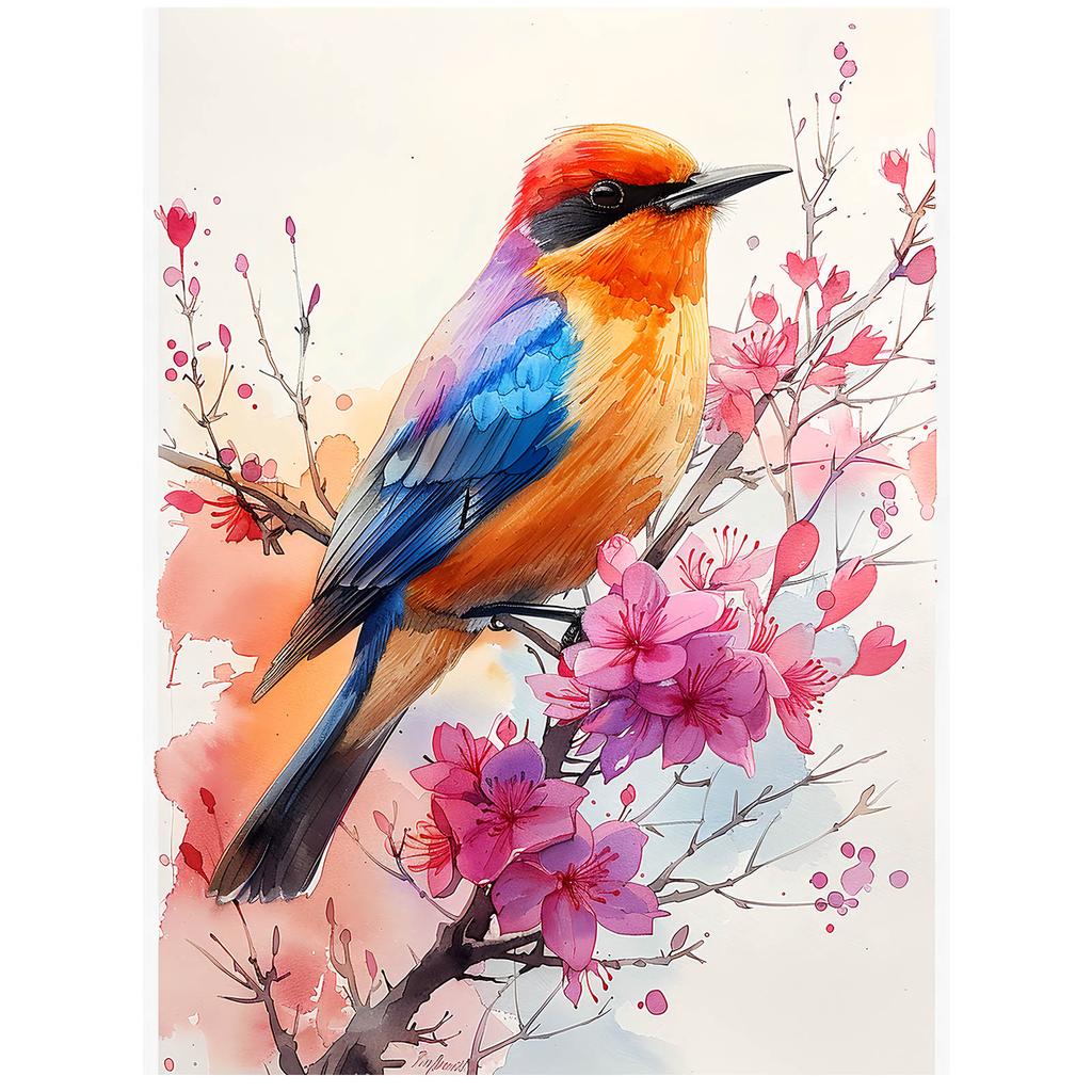 Melodia Kwitnącej Wiśni Melodia Kwitnącej Wiśni, 70X100 Cm, Bez Ramy, Płótno Premium Na Blejtramie