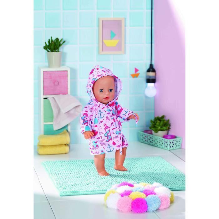 Robe De Chambre - BABY BORN - Water Park Pattern - With Hood and Hanger - For 43cm Baby Doll