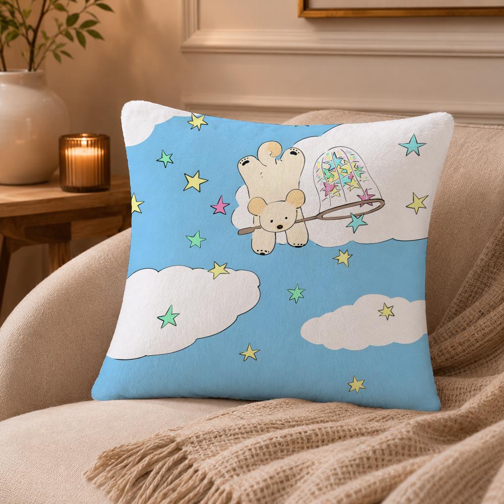 Creative animal art paintings Cushion Cover Anti-dustmite Pillowcase Invisible zipper silky short plush Sofa cushion cover