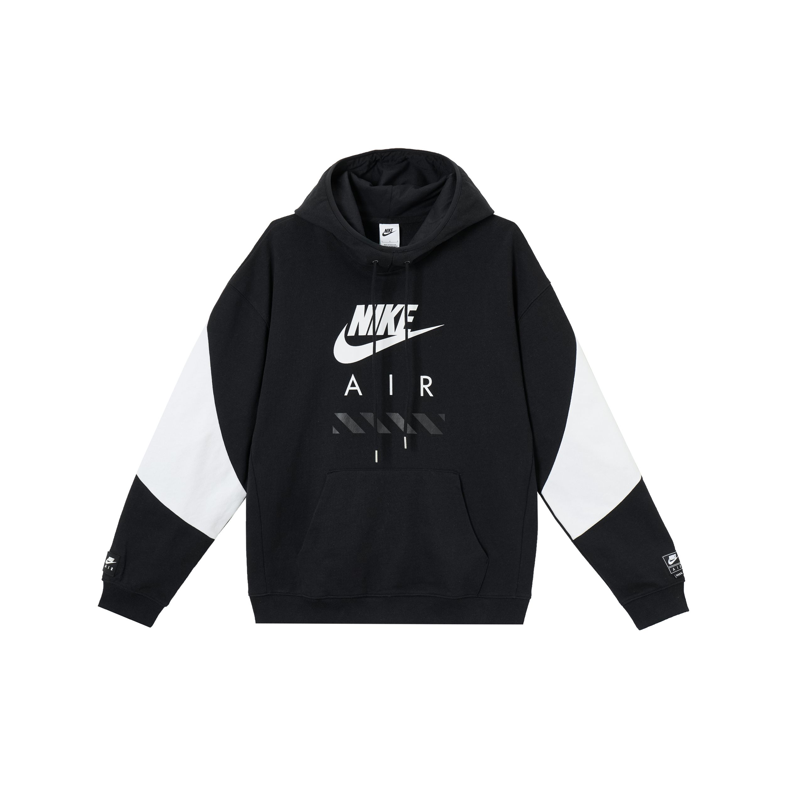 Nike Color Block Kapuzenpullover College-Stil Langarm-Sweatshirt Herren Sweatshirt Schwarz HJ0274-010 M