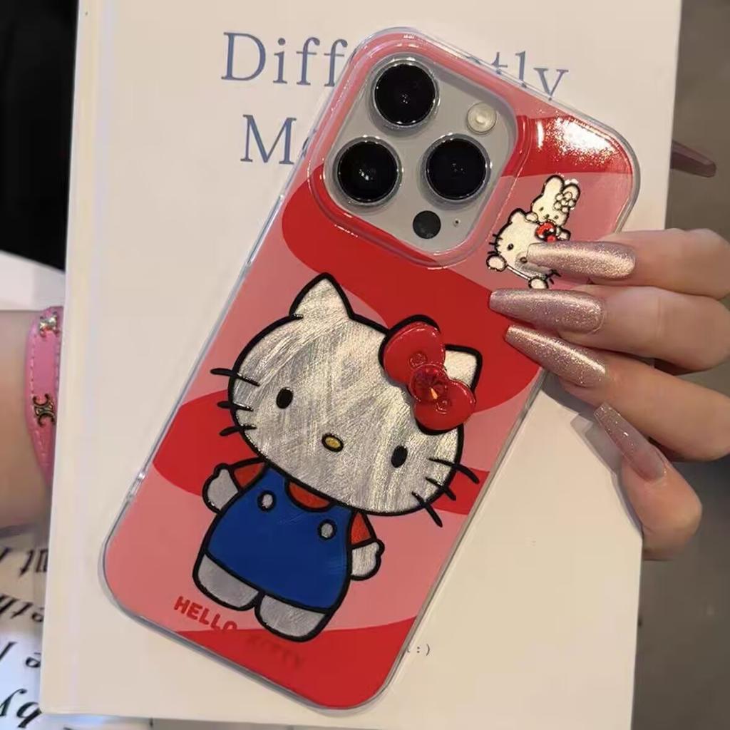 3D Bowknot Hello Kitty Phone Case For Iphone 17 16 Pro Max 17 Air 16e 15 14 13 12 11 Pro Max15 14 Plus X XS Max XR Cover Hard