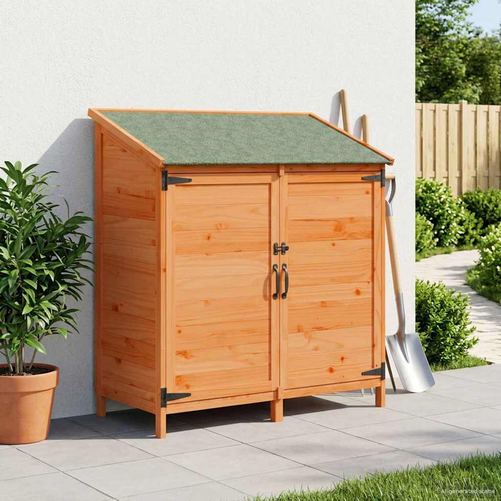 Garden Shed with Lock Brown 106.5 x 56 x 113.5 cm