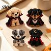 Creative Hobby Sets Halloween Dog Bead Art Set, DIY 4 Beaded Puppy Figurines, 3D Craft Kit for Kids Adults Teens, Holiday Decoration Handmade