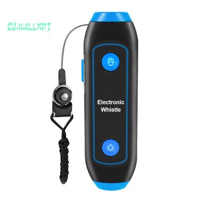 Silbato electrónico Sonido nítido Tamaño compacto Luz LED Emergencia para acampar con pilas