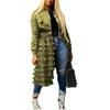 Fashion Women Autumn Long Sleeve Zipper Jacket Lacework Mesh Midi Dress Coat