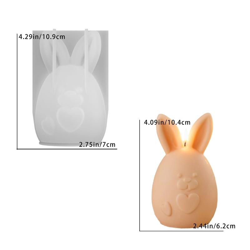 Diy Easter Fat Rabbit Candle Silicone Mold Cute Easter Egg Rabbit Gypsum Resin Candle Mold Home Festival Decoration Gift