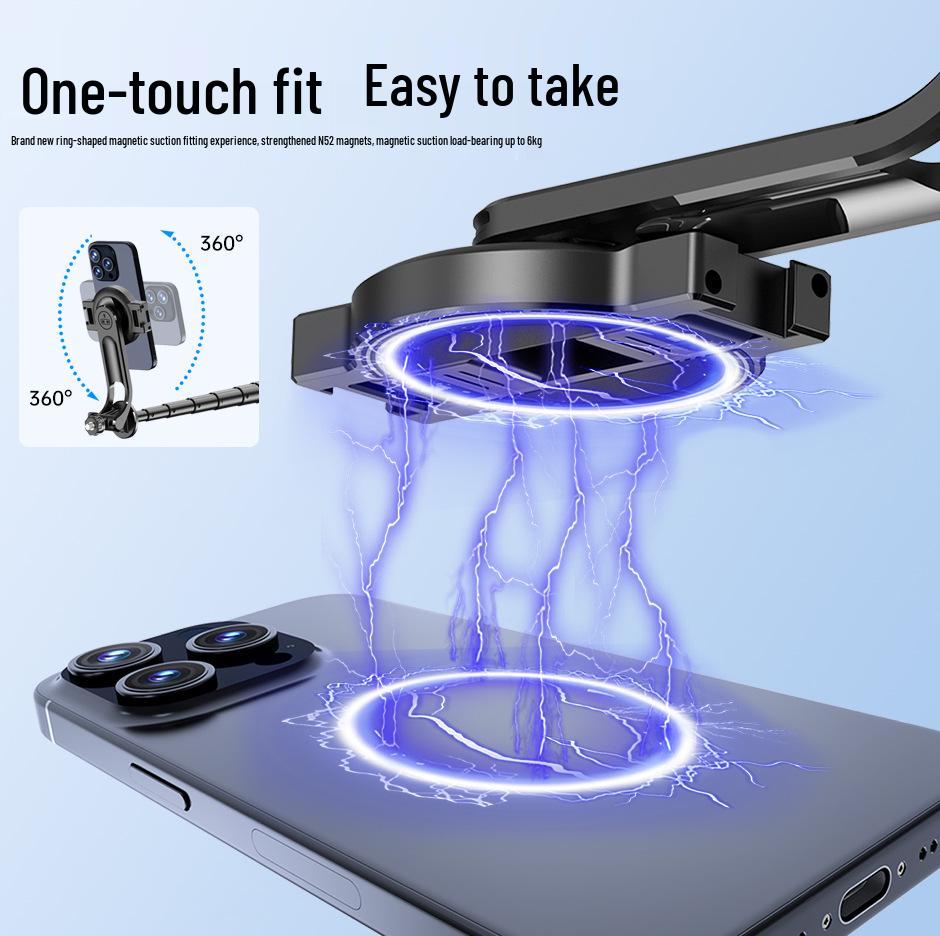 Bright Spot Magnetic Selfie Stick: Floor Tripod, Bluetooth Gadget & Desktop Phone Holder - Perfect for Custom Gifts