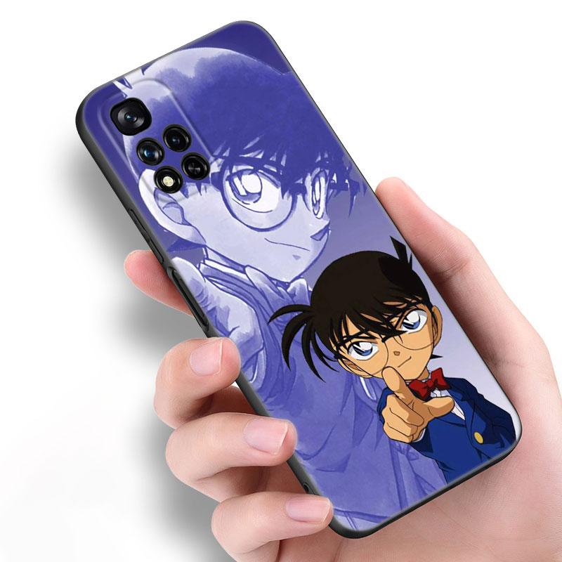 

Аниме Детектив Конан Черный Силиконовый Чехол для Телефона Для Xiaomi POCO X3 X4 NFC F5 M3 M4 M6 X5 X6 Pro F3 F4 GT 5G C55 C65 M5 POCO M5