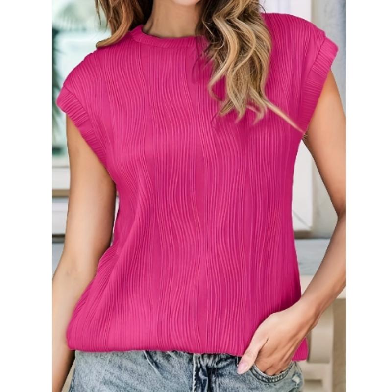 Women's Short Sleeve Casual Shirt Fashion T-shirt Breathable Lightweight Comfortable Work Vacation Top