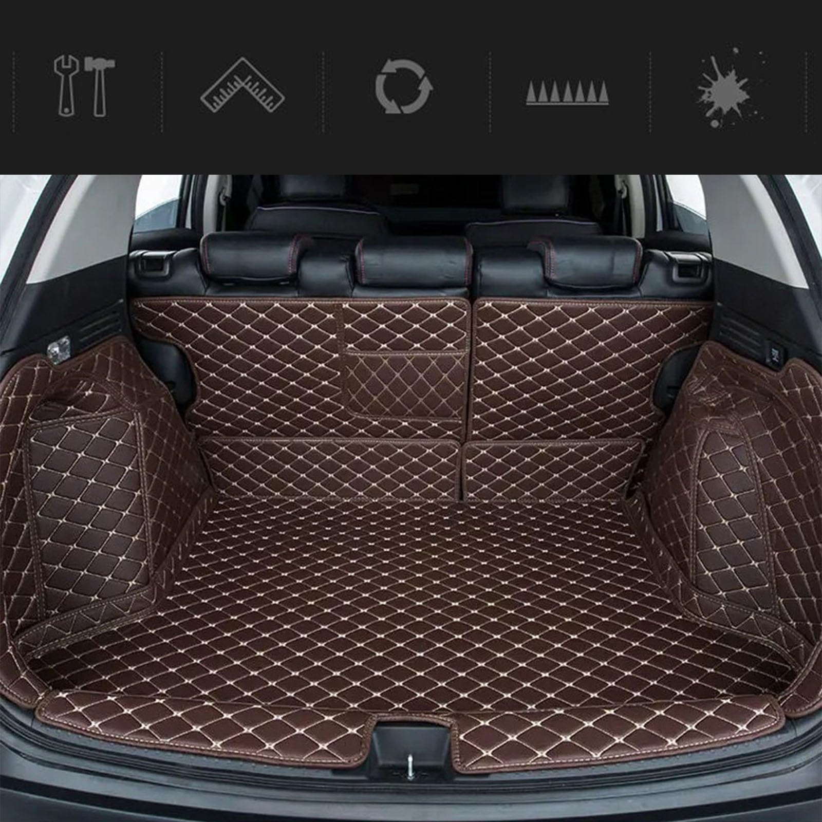 

Коврик в багажник автомобиля, Совместимый со стандартными автомобилями Toyota Prius 30 серии, ZVW30 2009-2015, Багаж One Size