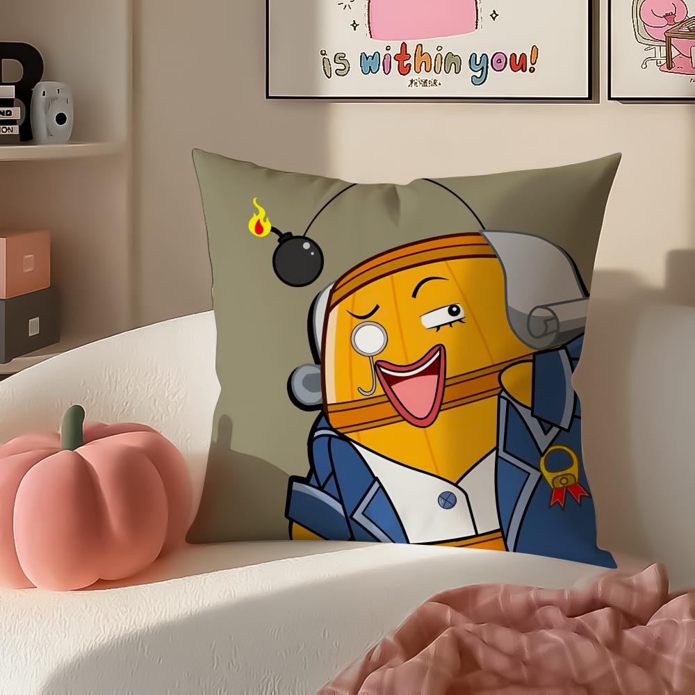 Funny Cartoon HHAPPY FATHER HAPPY SON Cushion Cover Pillowcase Short Plush Invisible Zipper Room Sofa Cushion Cover