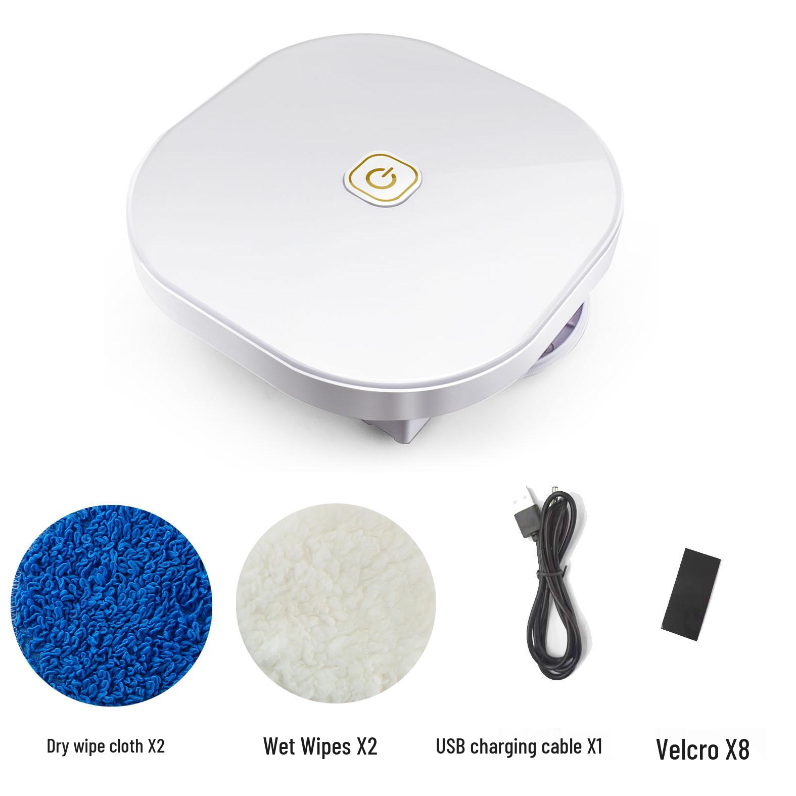 

Wireless Smart Mopping Robot: Automatic Dual Mop for Dry & Wet Use білий