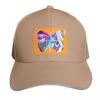 Butterfly Retro Girl  Orange Blue Baseball Cap Curved Brim Classic Fit Low Profile Unstructured Unisex for Unisex Women