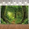 Tropical Forest Jungle Photography Backdrop Rainforest Green Leaves Natural Adventure Camping Birthday Photo Background Props21