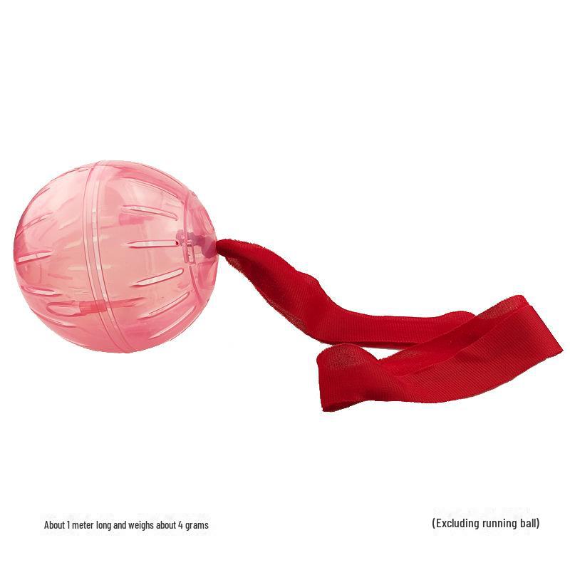 

Hamster Running Ball & Traction Rope: Velvet Webbing Cage-Free Wheel & Walking Toy Approx. 1m long, 4g