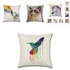 Versatile Cotton Linen Cushion Cover Featuring Cartoon Rainbow Animals For Stylish Decoration
