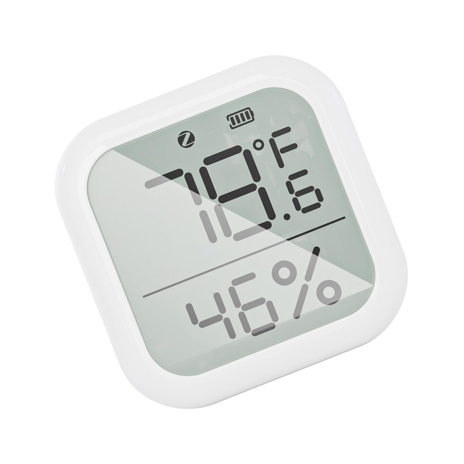 

ZigBee Smart Hygrometer Thermometer Indoor Temperature and Humidity Sensor with App Control Large LCD Display Home белый
