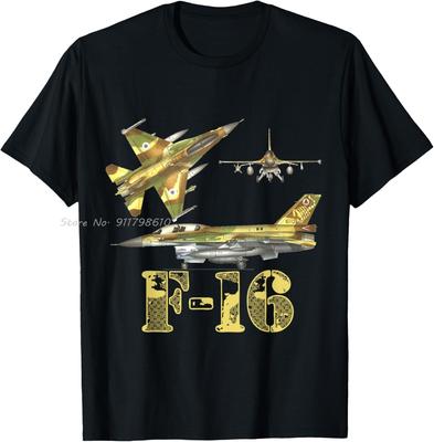 F16 Straaljager Gevechtsvliegtuig Blauwdruk Ontwerp Katoenen T-shirt Casual Unisex Tops T-shirts Zomer Herenkleding Oversized T-shirt