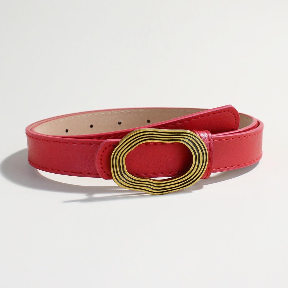 Belt Ladies Decorative Fine Belt Women'S Dress Skirt Smooth Buckle Women'S Belt